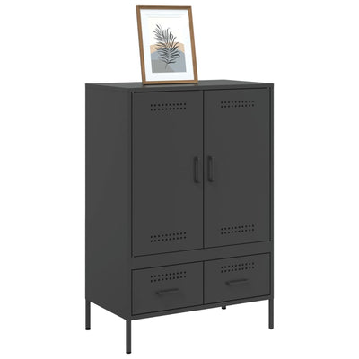 Kaappi musta 68x39x101,5 cm kylmävalssattu teräs