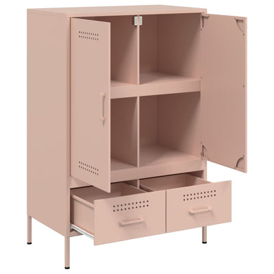 Kaappi pinkki 68x39x101,5 cm kylmävalssattu teräs
