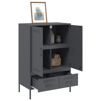 Kaappi antrasiitti 68x39x101,5 cm kylmävalssattu teräs