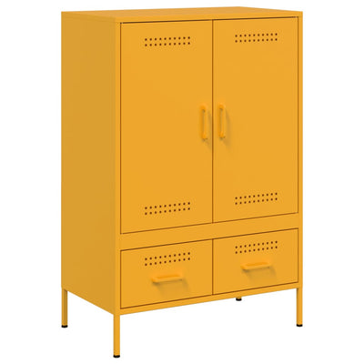 Kaappi sinapinkeltainen 68x39x101,5 cm kylmävalssattu teräs