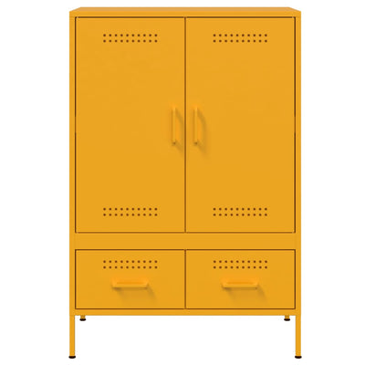Kaappi sinapinkeltainen 68x39x101,5 cm kylmävalssattu teräs