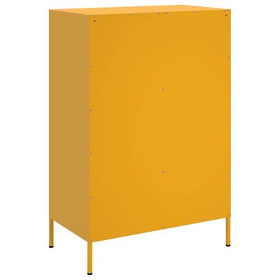 Kaappi sinapinkeltainen 68x39x101,5 cm kylmävalssattu teräs
