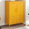 Sinapinkeltainen kaappi Iusni 68x39x101,5cm (kylmävalssattu teräs)