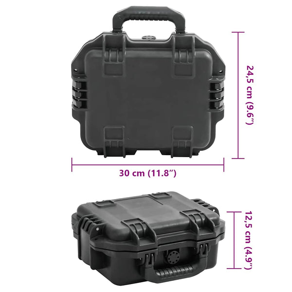 Kannettava Flight Case Musta 30x24,5x12,5 cm PP