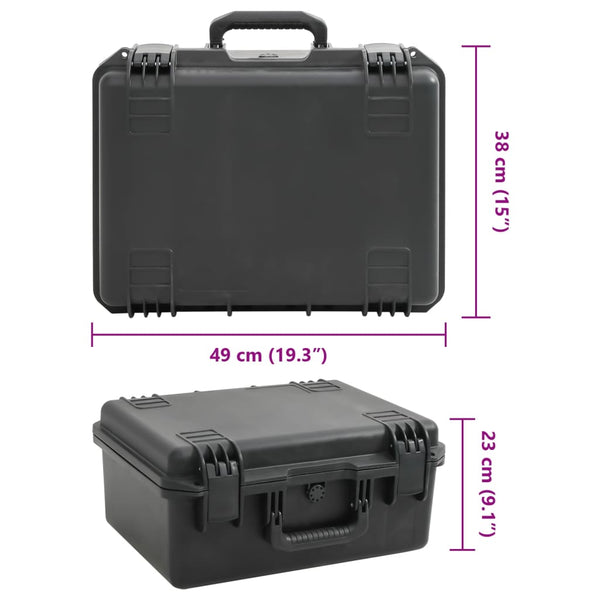 Kannettava Flight Case Musta 49x38x23 cm PP