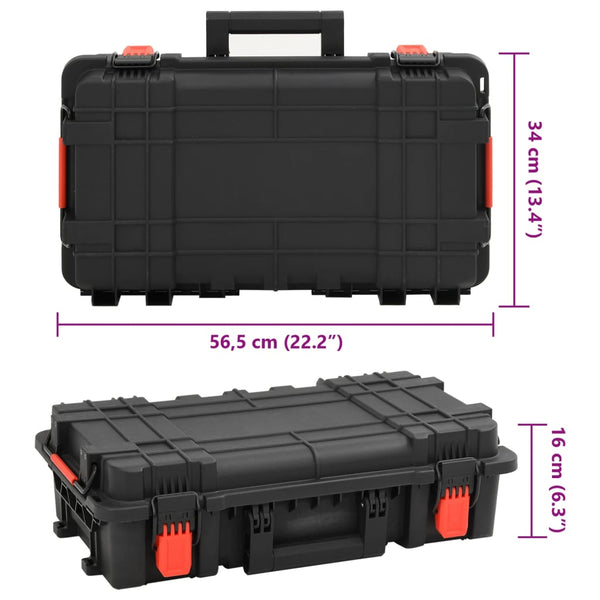 Kannettava Flight Case Musta 56,5x34x16 cm PP