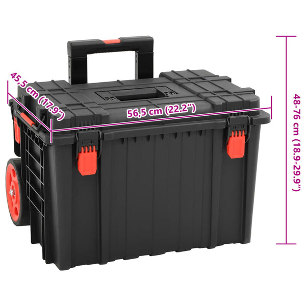 Kannettava Flight Case Musta 56,5x45,5x48 cm PP