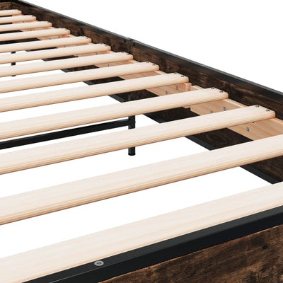 Savutammi sängynrunko Evghenie 100x200cm (puinen ja metalli)