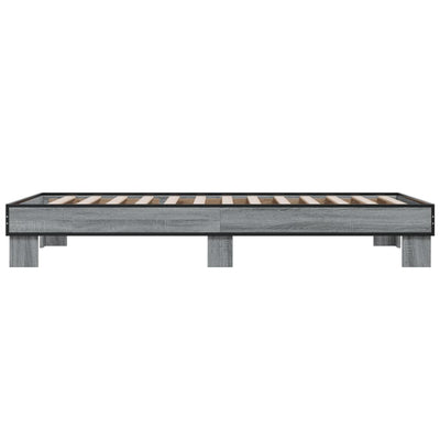 Harmaa sängynrunko Ladilslau 90x200cm (puinen ja metalli)