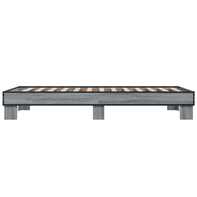 Harmaa sängynrunko Ladilslau 90x190cm (puinen ja metalli)