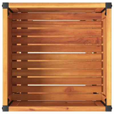 Kukkalaatikko hyllyllä Vlasie 45x45x80cm (akasiapuu ja teräs)