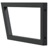 Suunnikas pesualtaan hyllytelineet 2 kpl mustasta teräksestä