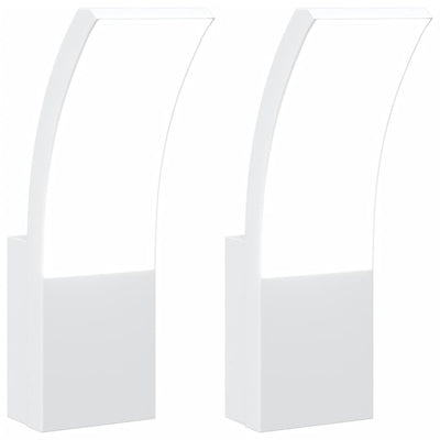 LED Ulkoseinävalot 2 kpl valkoinen valualumiini