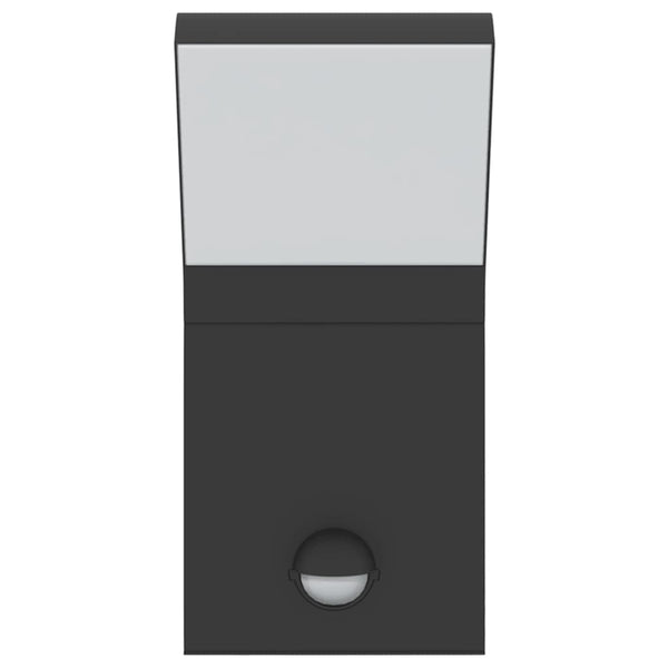 Musta led ulkoseinävalo sensorilla Cati (valualumiini)