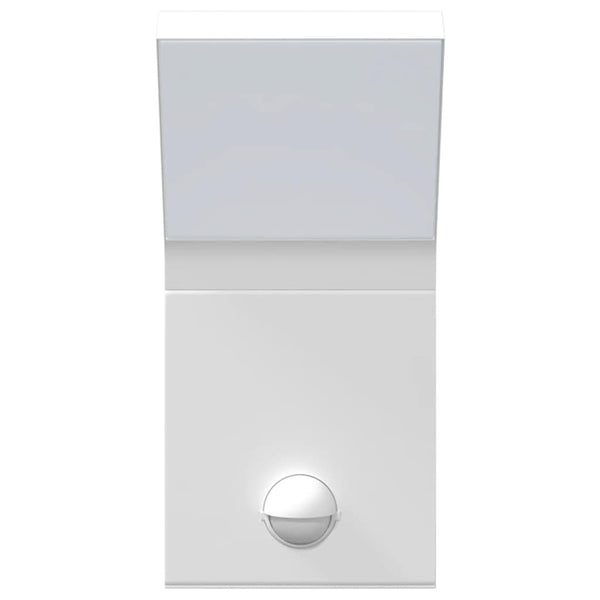 Valkoinen led ulkoseinävalot sensoreilla Cati 2 kpl (valualumiini)