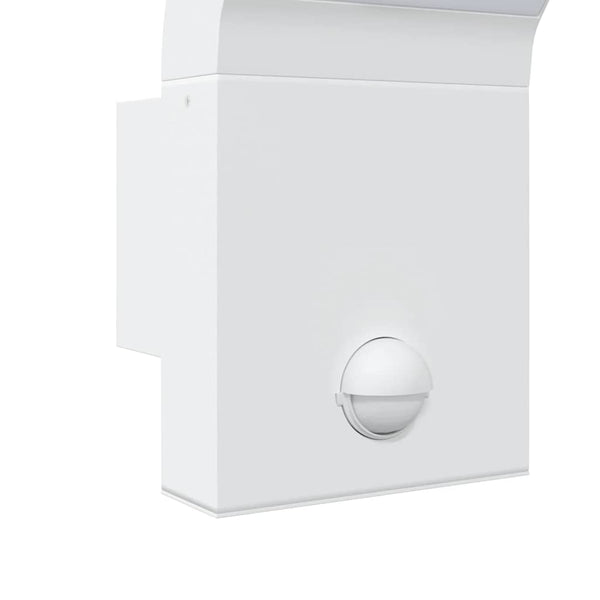 Valkoinen led ulkoseinävalot sensoreilla Cati 2 kpl (valualumiini)