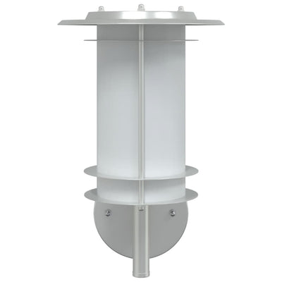 Hopea ulkoseinävalot Solidea (2 kpl ruostumaton teräs)