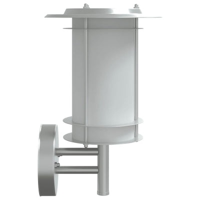 Hopea ulkoseinävalot Solidea (2 kpl ruostumaton teräs)