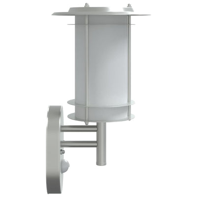 Hopea ulkoseinävalo sensorilla Solidea (ruostumaton teräs)