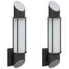 Musta ulkoseinävalot Gafta (2 kpl ruostumaton teräs)