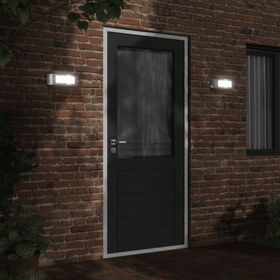 Hopea ulkoseinävalot Monoca (2 kpl ruostumaton teräs)