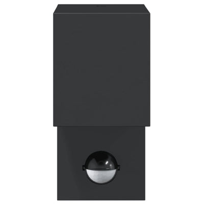 Musta ulkoseinävalo sensorilla Istimia (valualumiini)