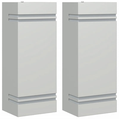 Hopea ulkoseinävalot Alani (2 kpl ruostumaton teräs)