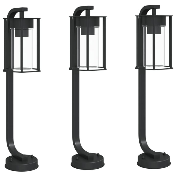 Musta pylväsvalaisimet Dalma 60cm (3 kpl ruostumaton teräs)
