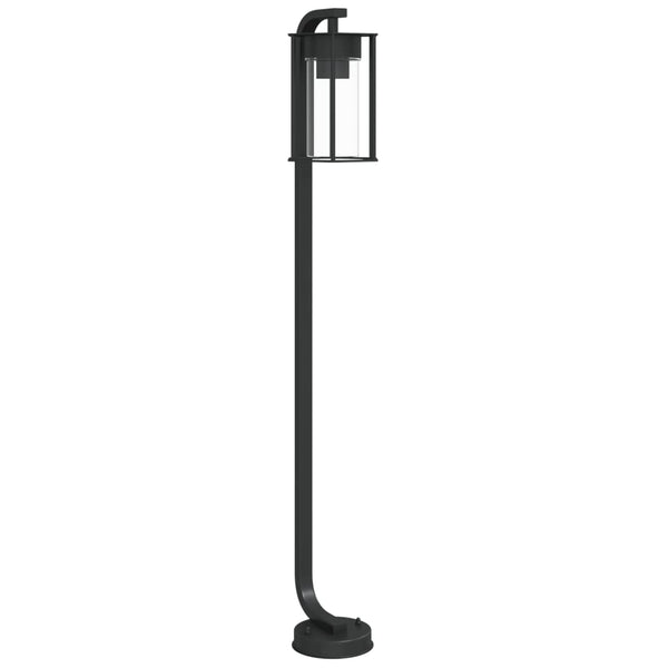 Musta pylväsvalaisin Dalma 100cm (ruostumaton teräs)