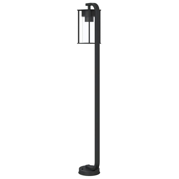 Musta pylväsvalaisin Dalma 100cm (ruostumaton teräs)