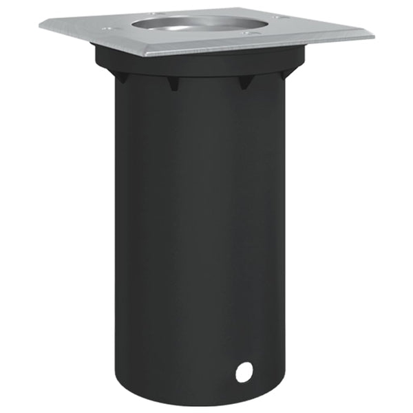 Musta maavalaisin neliö Iermina 10,5x10,5cm (painevalettu alumiini)