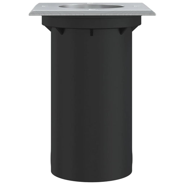 Musta maavalaisin neliö Iermina 10,5x10,5cm (painevalettu alumiini)