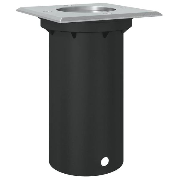 Musta maavalaisin neliö Iermina 10,5x10,5cm (painevalettu alumiini)