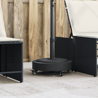 Aurinkovarjon jalusta pyörillä Chiralina Ø38/48 mm (tangolle 27 kg pyöreä)