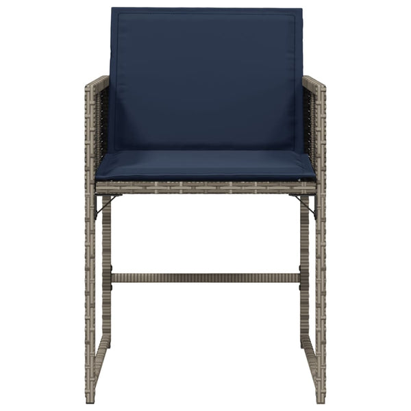 Harmaa puutarhatuolit tyynyillä Campeador (4 kpl polyrottinki)