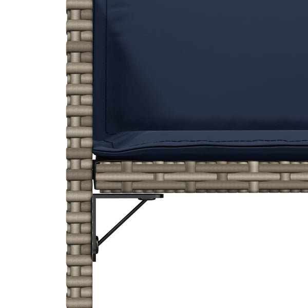 Harmaa puutarhatuolit tyynyillä Campeador (4 kpl polyrottinki)