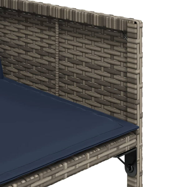 Harmaa puutarhatuolit tyynyillä Campeador (4 kpl polyrottinki)