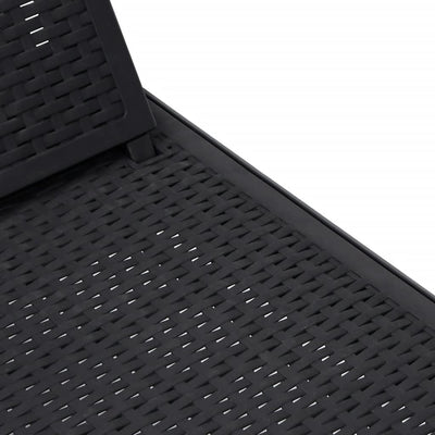 Musta aurinkotuoli Andita 159x57x83,5cm (polypropeeni)