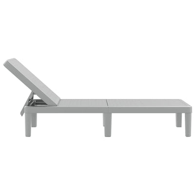 Aurinkotuoli harmaa 159x57x83,5 cm polypropeeni