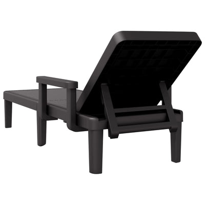 Aurinkotuoli musta 159x68x83,5 cm polypropeeni