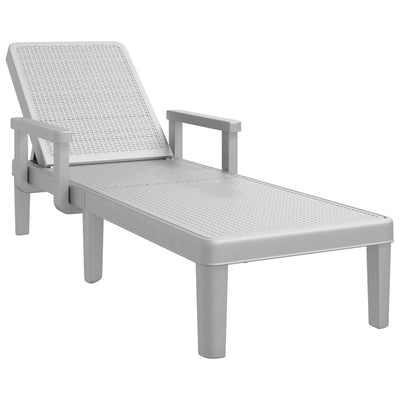 Aurinkotuoli harmaa 159x68x83,5 cm polypropeeni