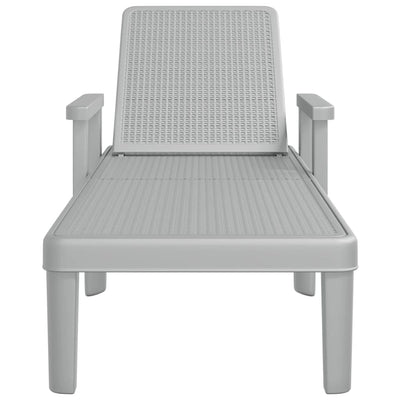 Aurinkotuoli harmaa 159x68x83,5 cm polypropeeni