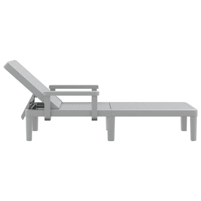 Aurinkotuoli harmaa 159x68x83,5 cm polypropeeni
