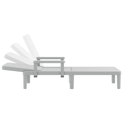 Aurinkotuoli harmaa 159x68x83,5 cm polypropeeni