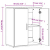 Senkit 2 kpl valkoinen 60x31x70 cm tekninen puu