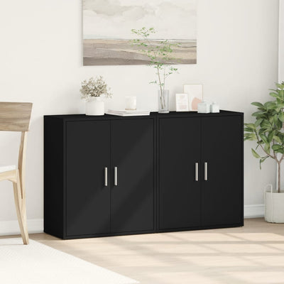 Senkit 2 kpl musta 60x31x70 cm tekninen puu