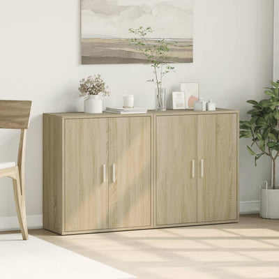 Senkit 2 kpl Sonoma-tammi 60x31x70 cm tekninen puu