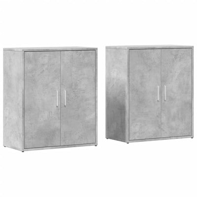 Senkit 2 kpl betoninharmaa 60x31x70 cm tekninen puu