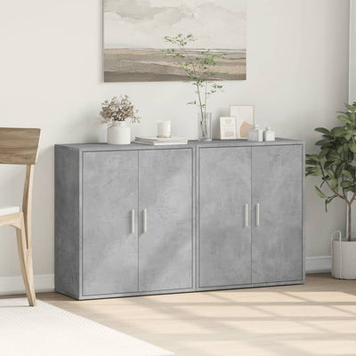 Senkit 2 kpl betoninharmaa 60x31x70 cm tekninen puu