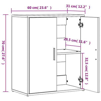 Senkit 2 kpl betoninharmaa 60x31x70 cm tekninen puu
